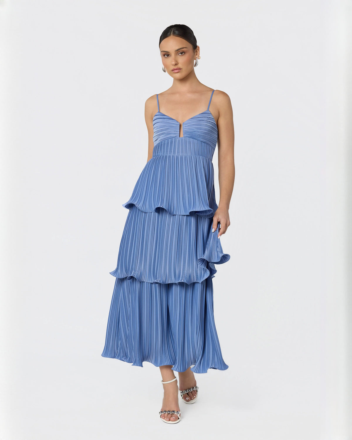 Elegant Wedding Celebration Sleeveless Chiffon A-Line Maxi Bridesmaid Dress