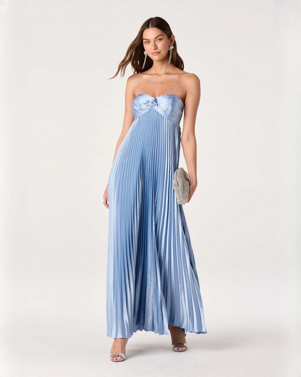 Modern Special Occasion Strapless Chiffon A-Line Maxi Bridesmaid Dress