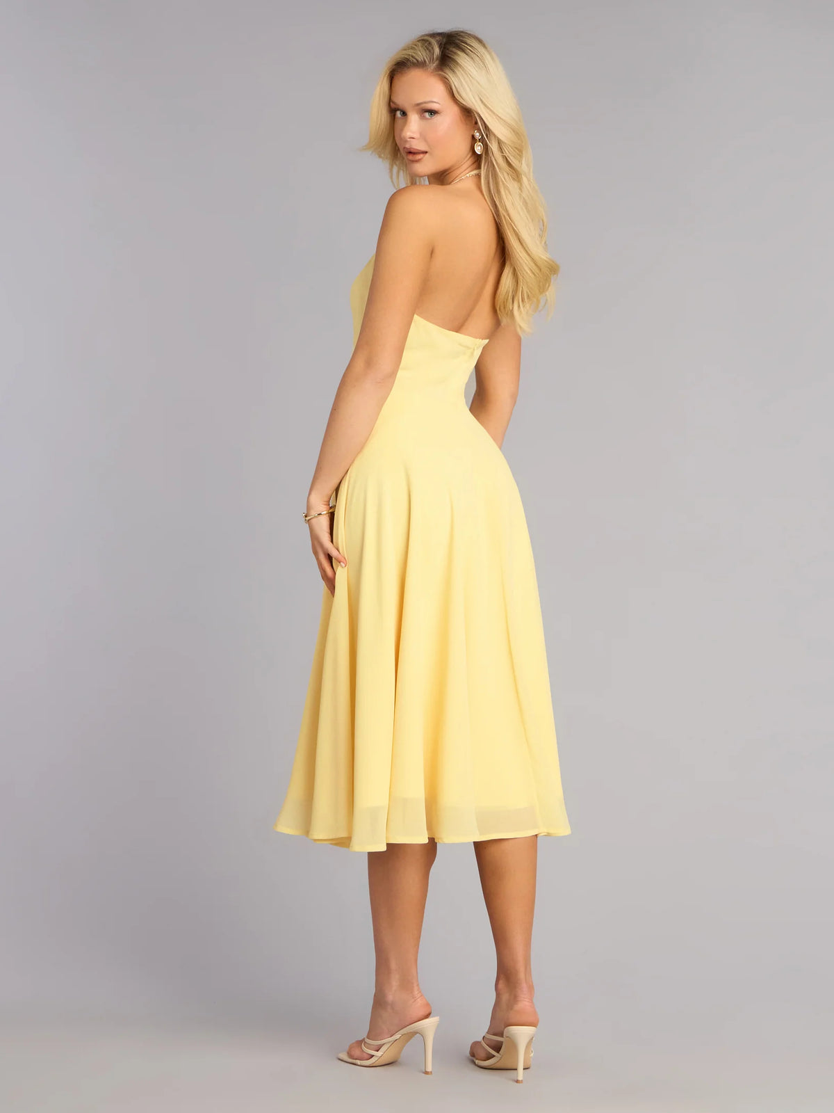Effortless Grace Chiffon Midi Formal Dress