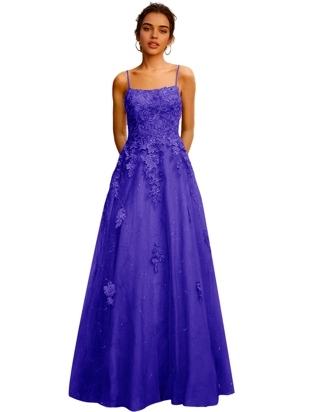 Strapless Lace Ball Gown Prom Dress with Corset Bodice and Full Dress