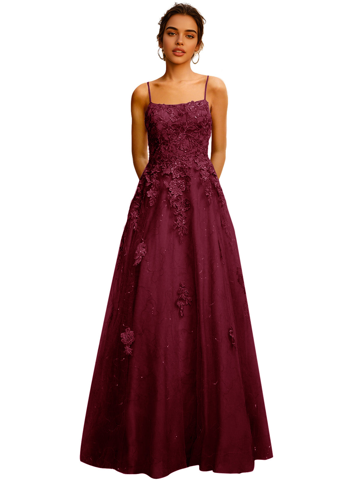 Strapless Lace Ball Gown Prom Dress with Corset Bodice and Full Dress
