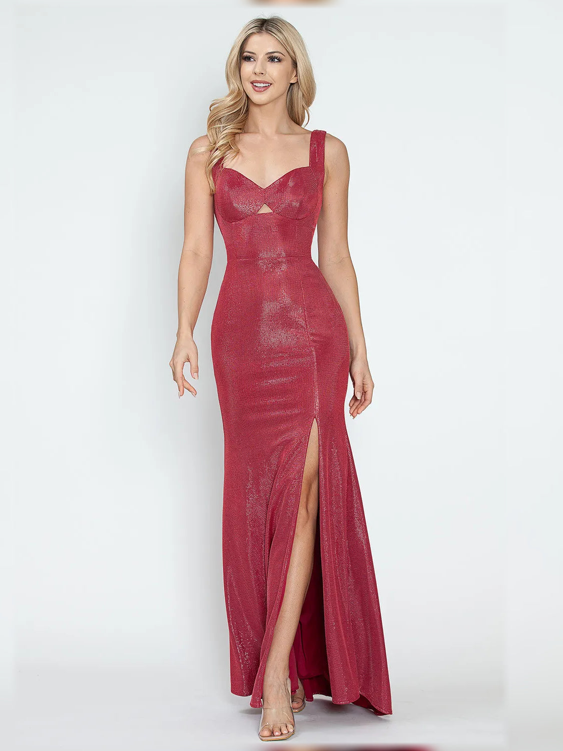 Sweetheart Slit Cutout Floor-Length Elegant Formal Dress