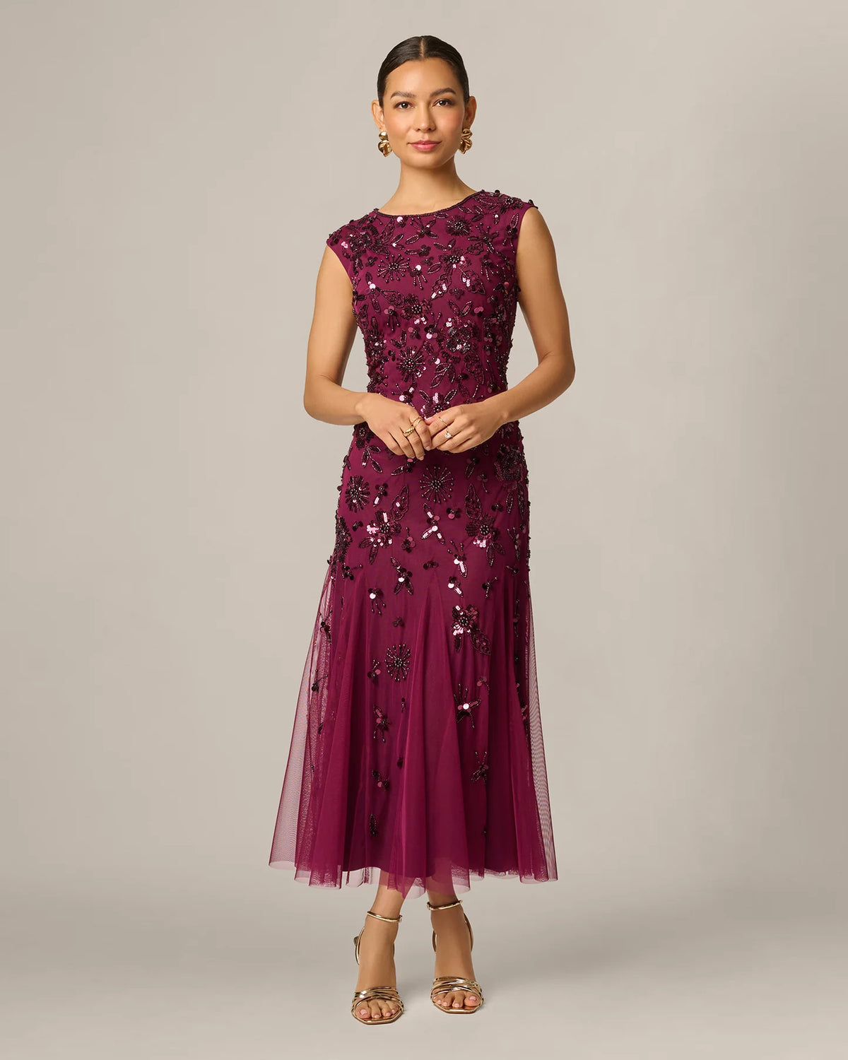 Floral Print Spaghetti Strap A-Line Maxi Mother of the Bride Dress for Estate Wedding