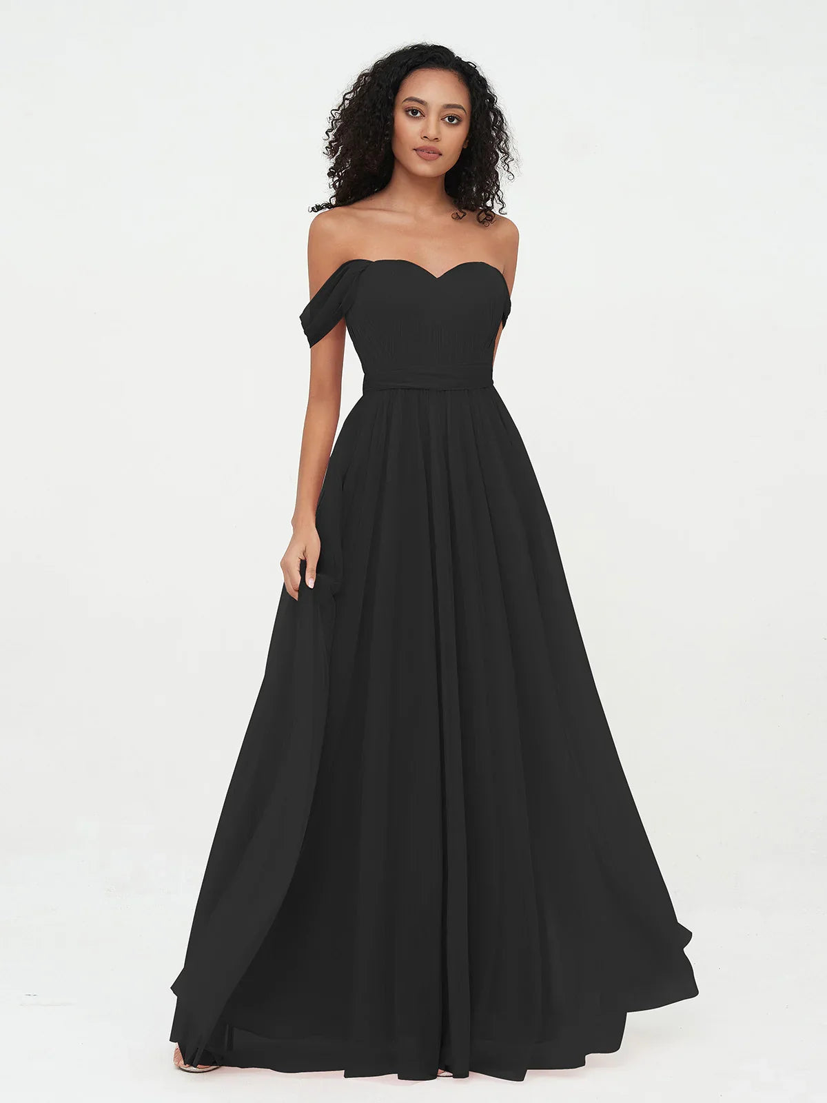 Pleated Draped Sweetheart A-Line Short Tulle Bridesmaid Dress for Church Wedding