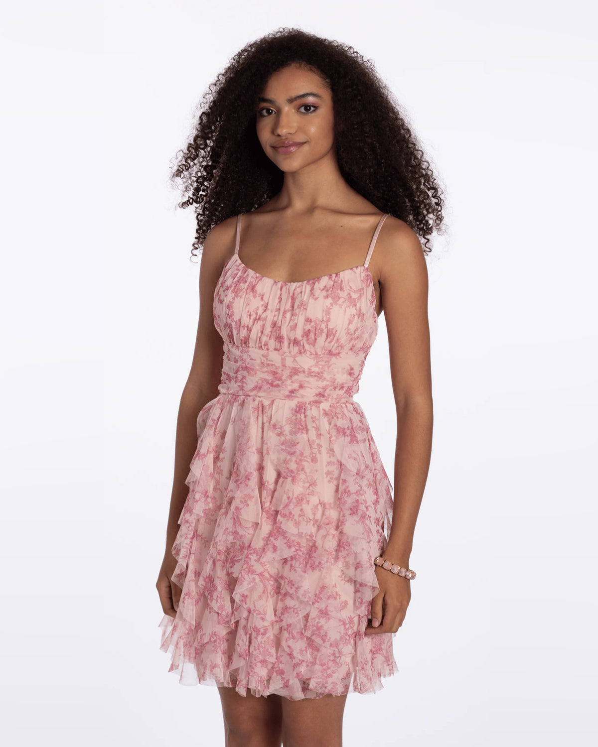 Floral Print Lace Detail Sweetheart Fit-and-Flare Maxi Homecoming Dress for Celebration Reception