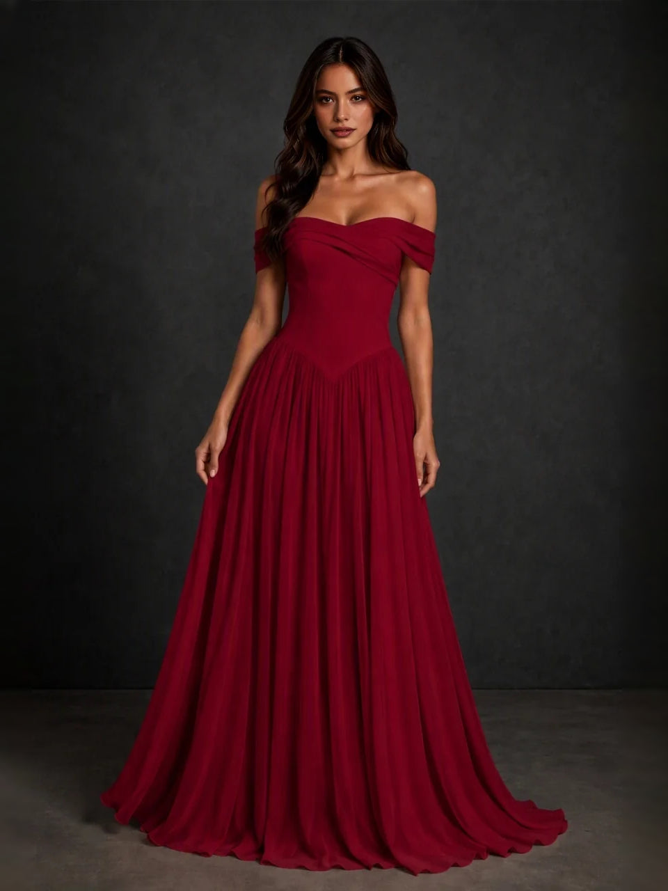 Draped Corset Sweetheart A-Line Floor-Length Bridesmaid Dress for Wedding Ceremony