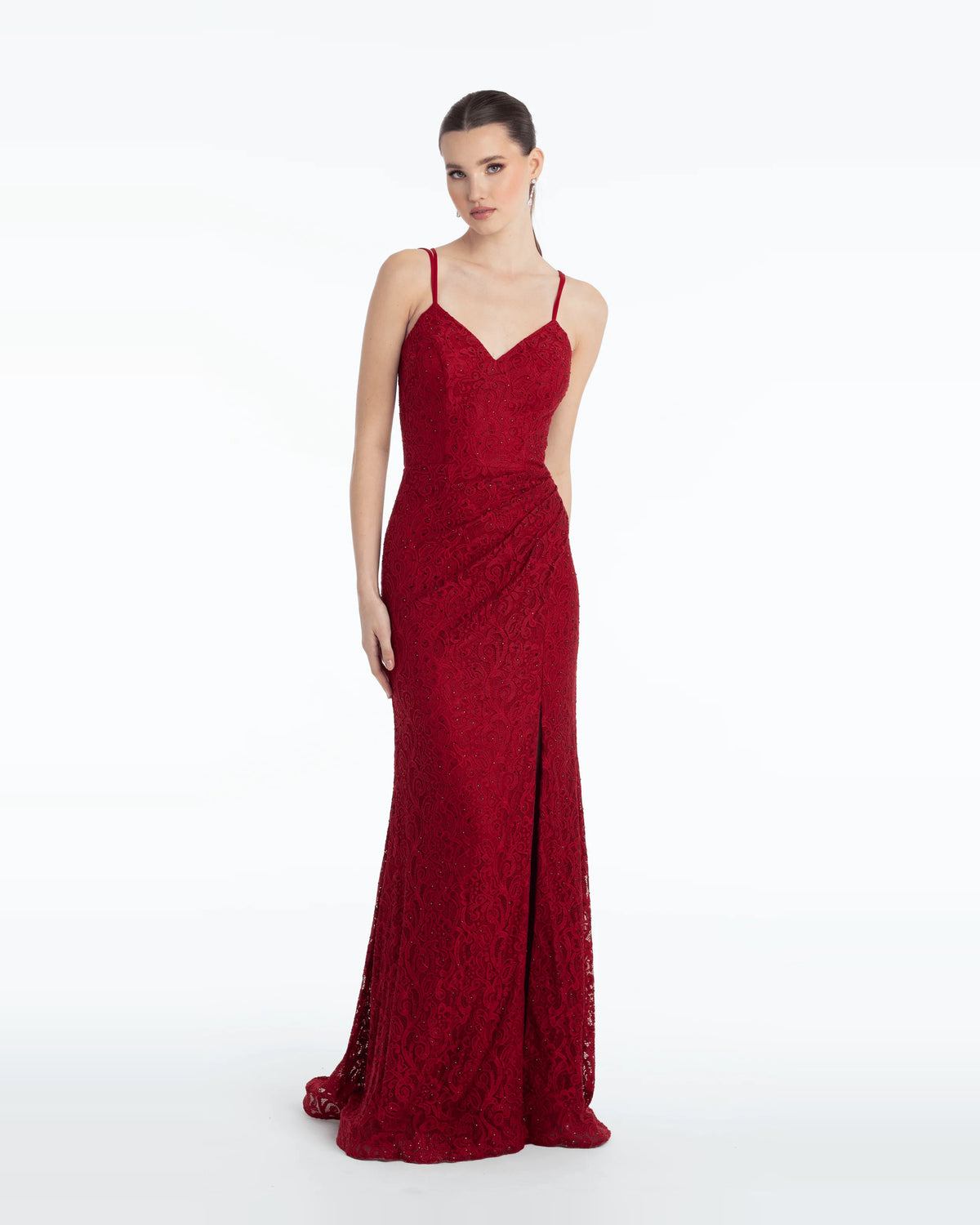 Side-Slit Sweetheart Column Maxi Prom Dress for Gala