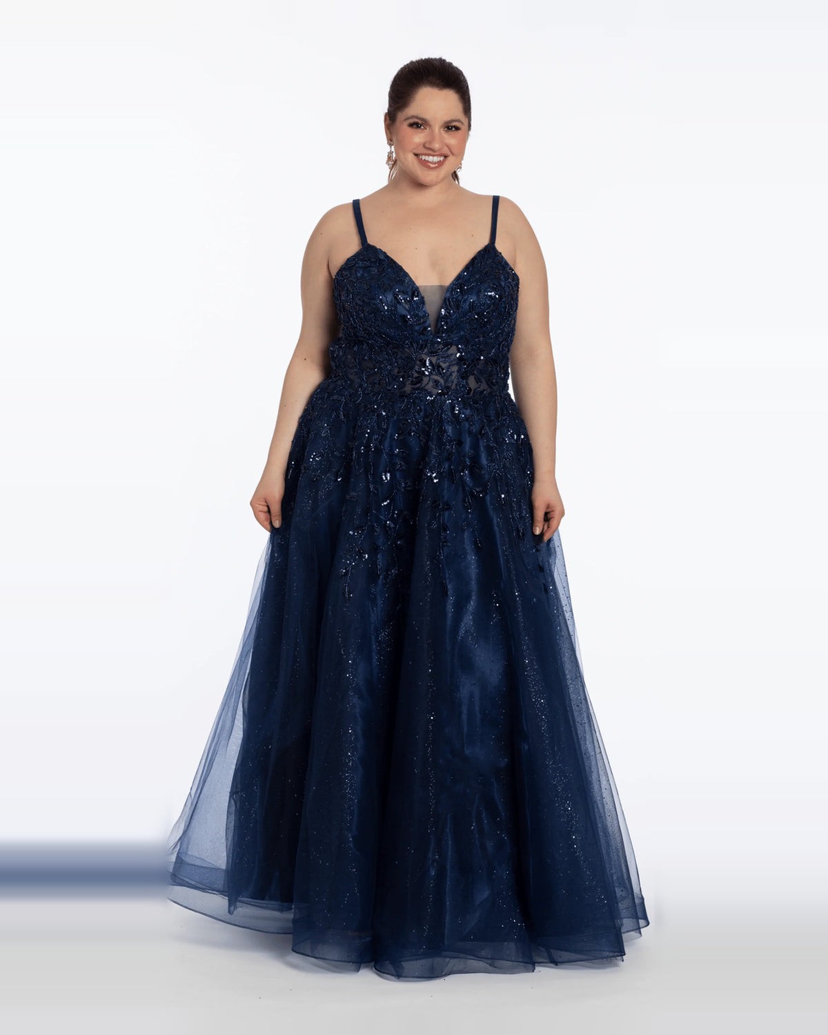 Sequin Glitter Ball-Gown Floor-Length Prom Dress for Senior Prom