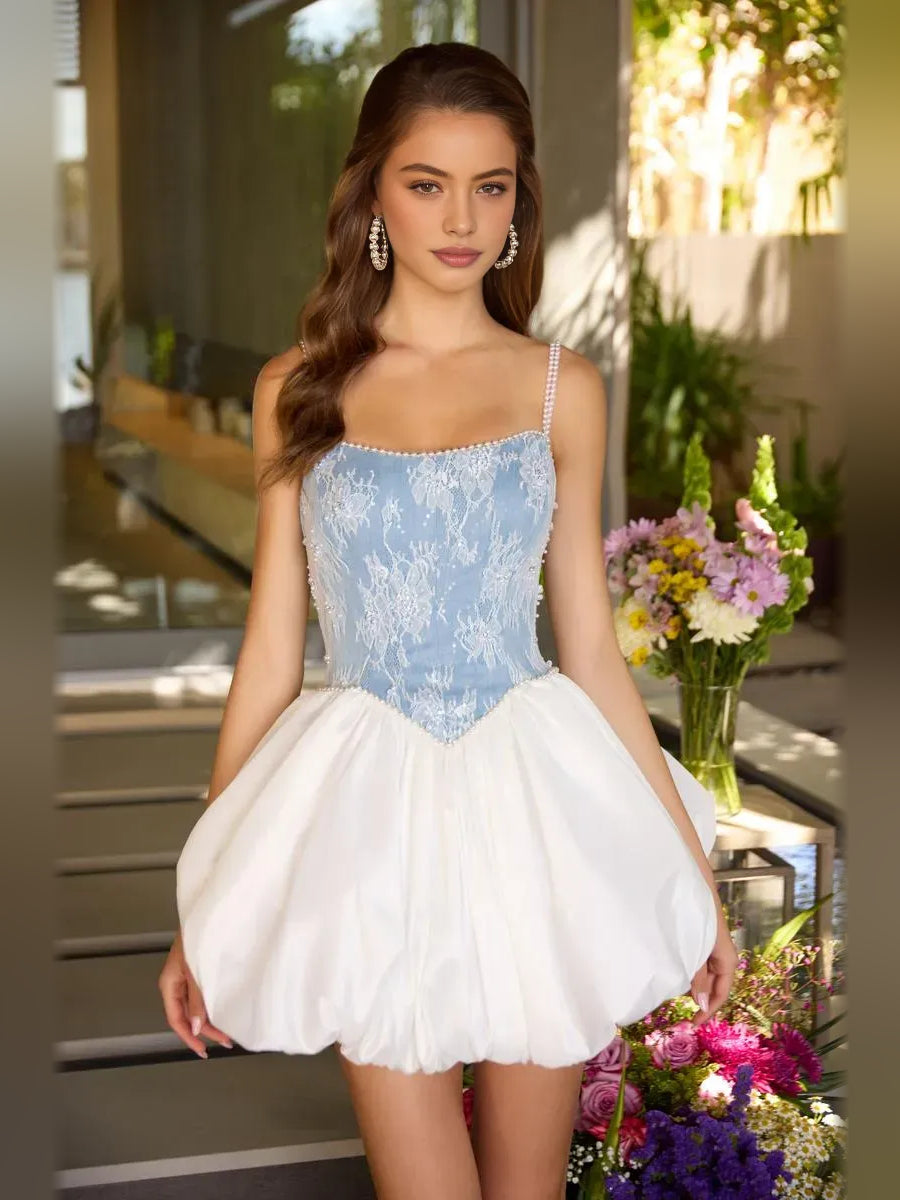 Corset Beaded Sweetheart A-Line Mini Homecoming Dress for Formal Luncheon