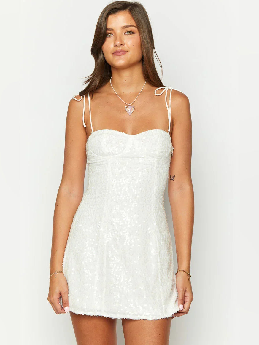 Sequin Sweetheart Bodycon Mini Homecoming Dress for Autumn Reception