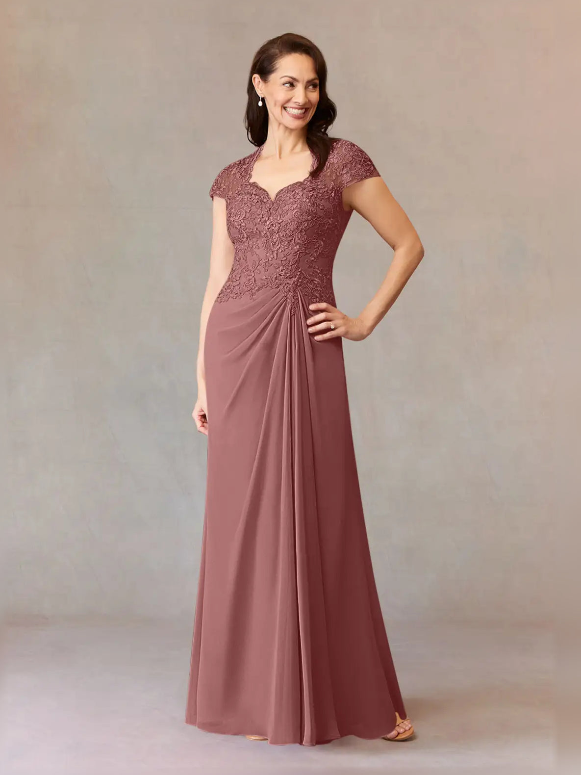 Sweetheart A-Line Maxi Chiffon Mother of the Bride Dress for Evening Reception