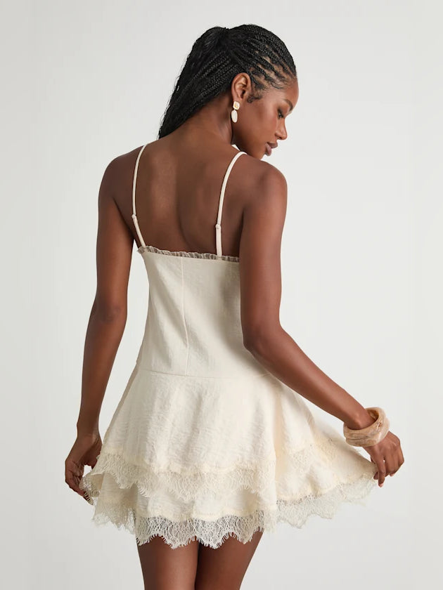 Tiered Mini Homecoming Dress for Vineyard Wedding