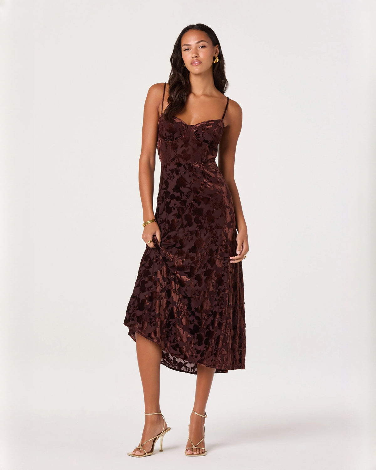 Romantic Formal Reception Sweetheart Mesh A-Line Midi Bridesmaid Dress
