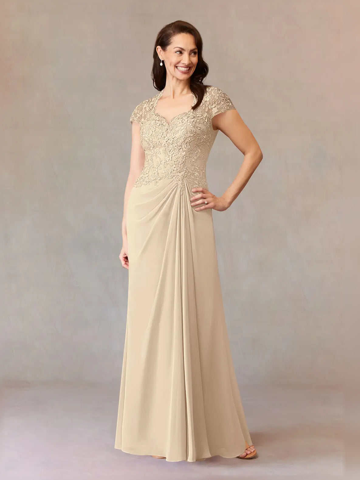 Sweetheart A-Line Maxi Chiffon Mother of the Bride Dress for Evening Reception