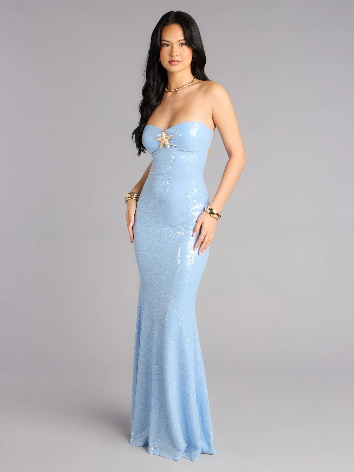 Sweetheart Open Back Mermaid Floor-Length Formal Dress