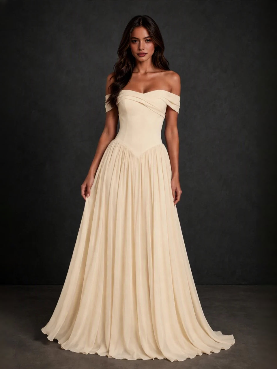 Draped Corset Sweetheart A-Line Floor-Length Bridesmaid Dress for Wedding Ceremony