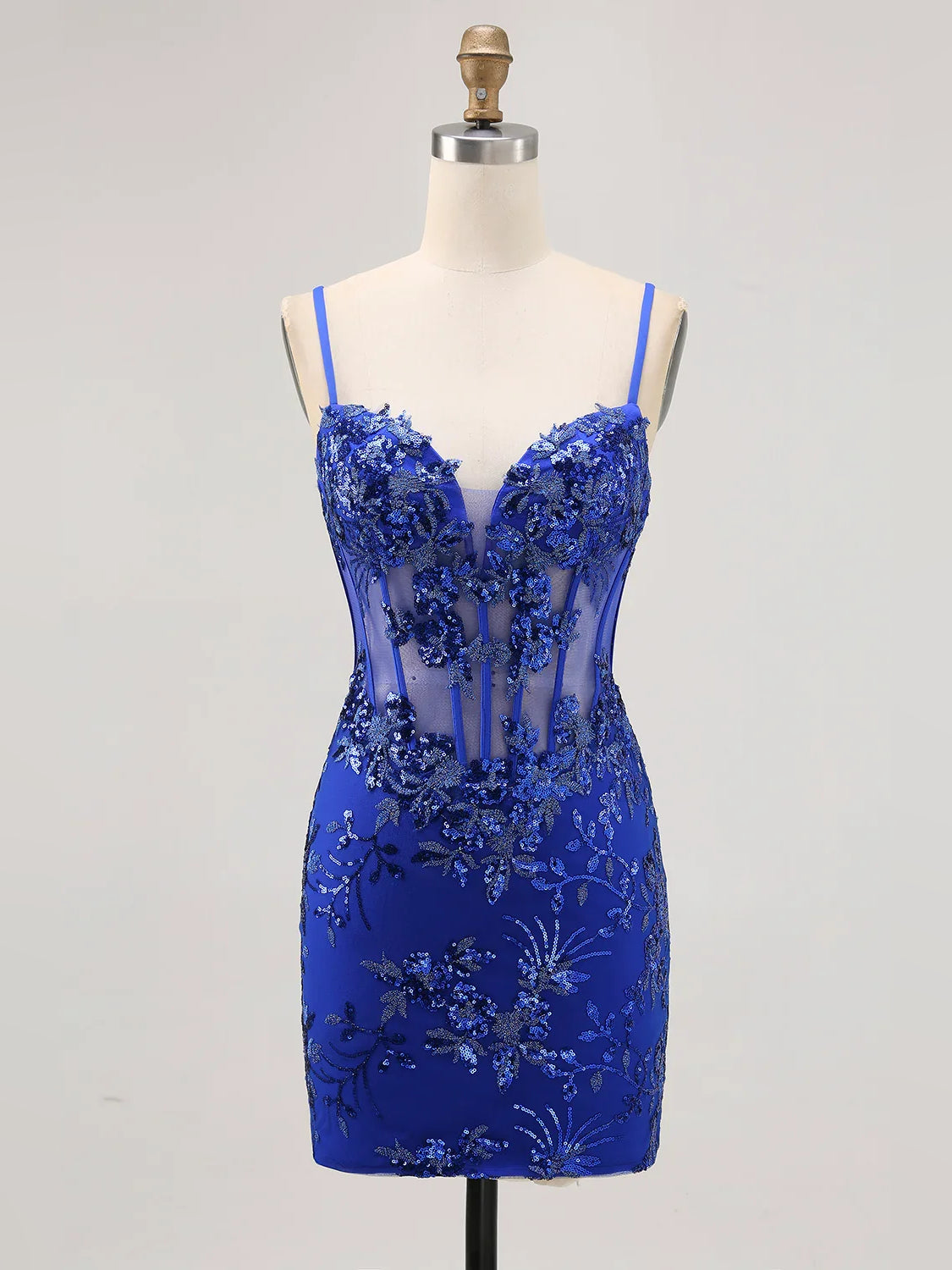 Corset Sequin Floral Sweetheart Bodycon Short Homecoming Dress for Rooftop Reception