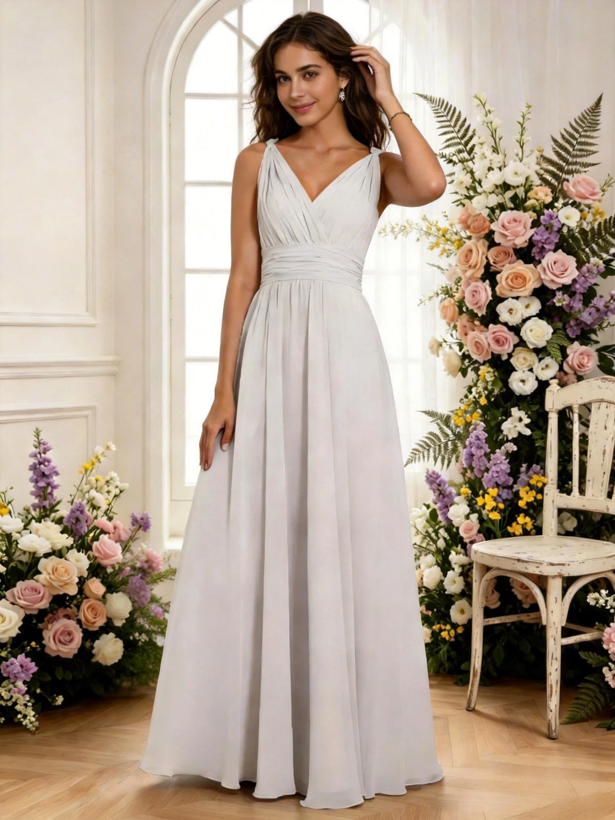 low open back bridesmaid dress details