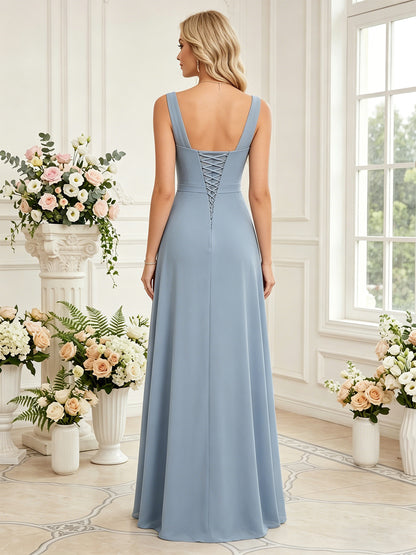 a line floor length formal gown