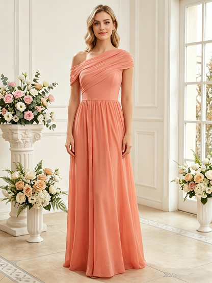 classic off shoulder wedding party dress