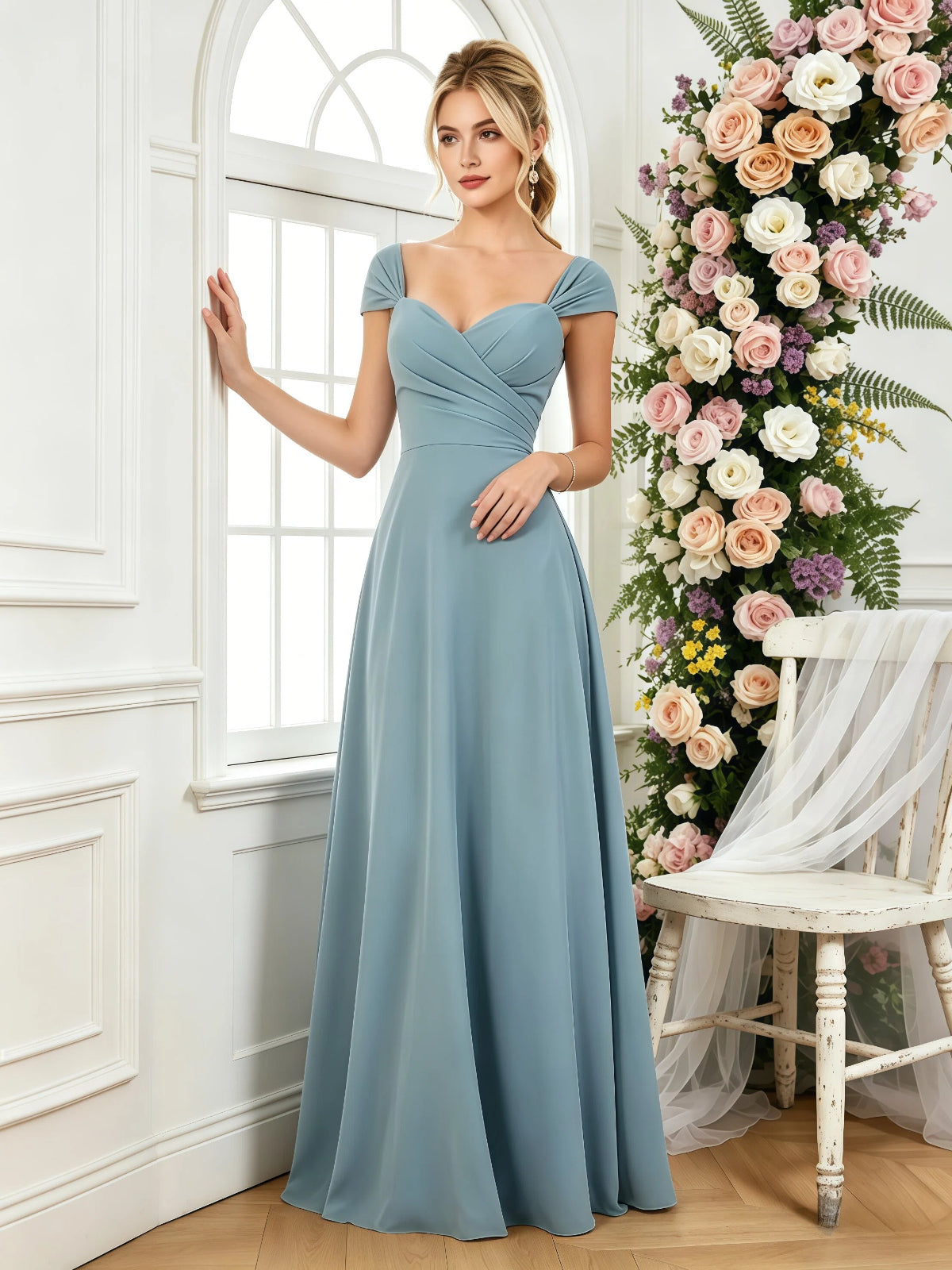 elegant off shoulder formal dress