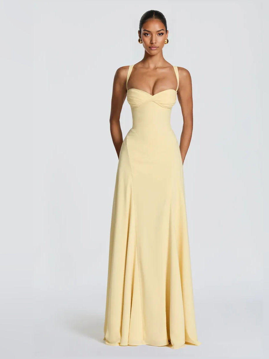 Sweetheart Corset A-Line Floor-Length Elegant Formal Dress