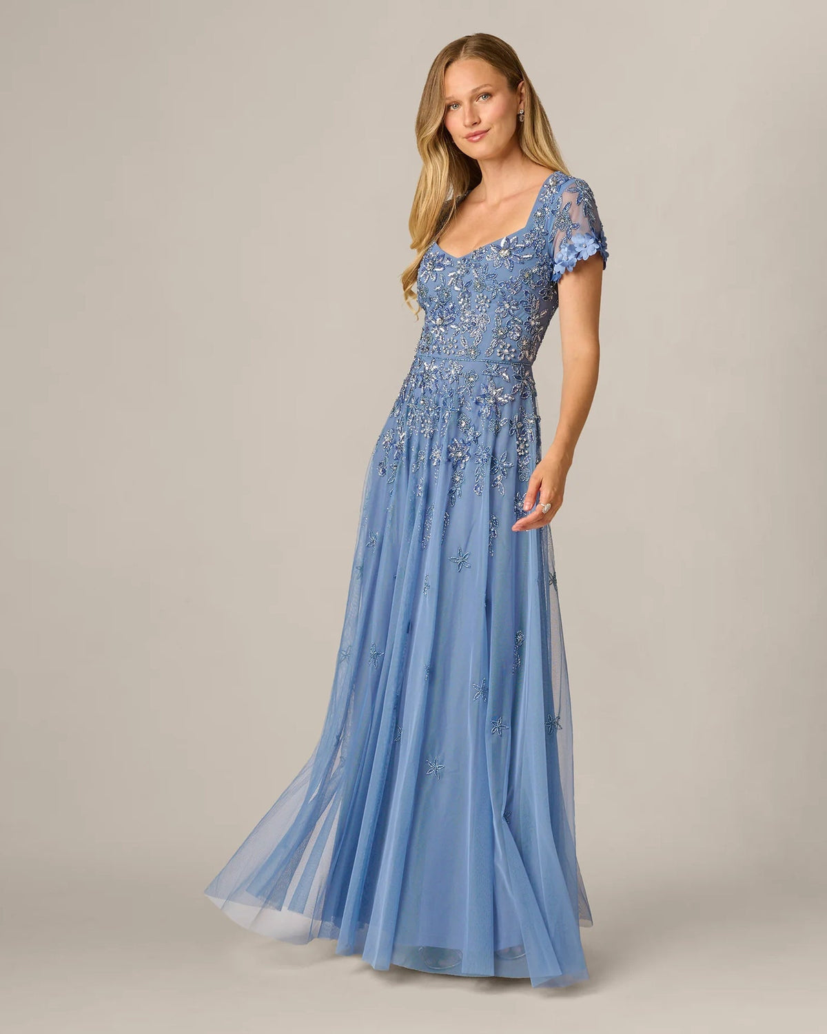 spaghetti strap a-line maxi mother of the bride dress - image 7