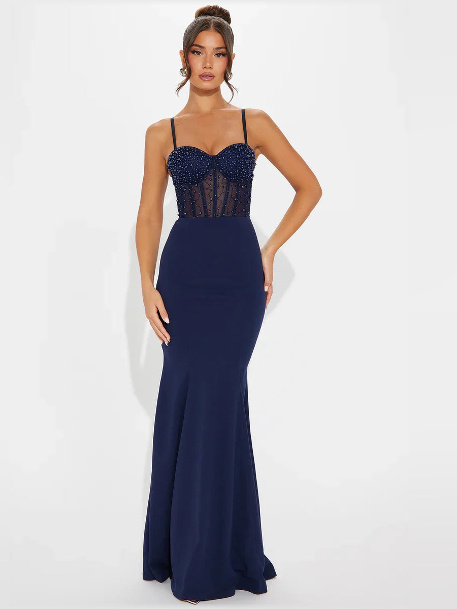 Sweetheart Corset Beading Floor-Length Stunning Formal Dress