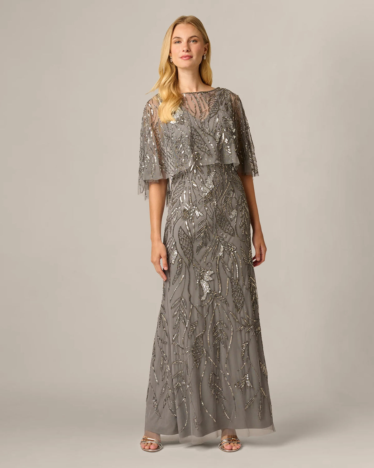 V-Neck A-Line Maxi Mother of the Bride Dress for Prom Night