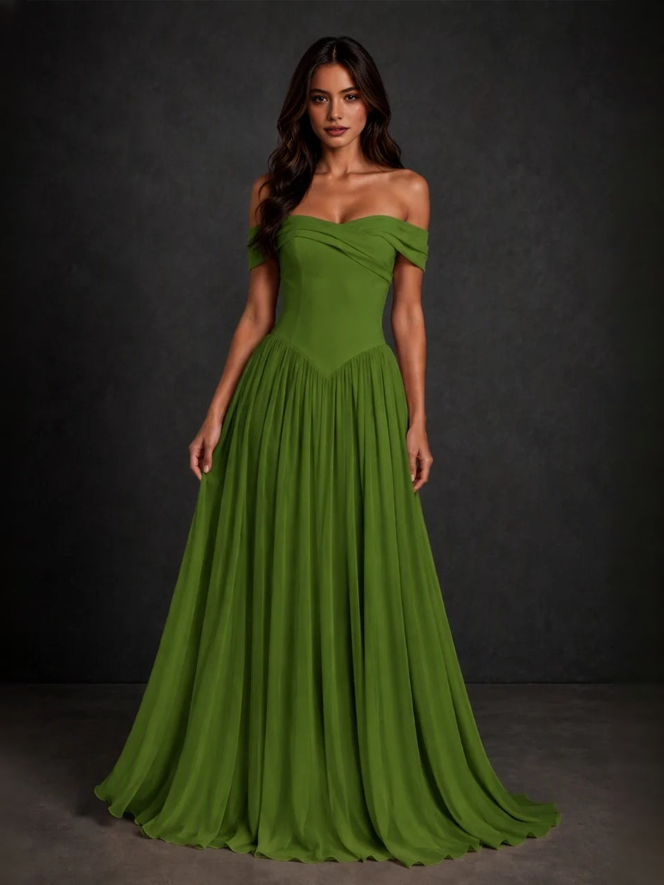 Draped Corset Sweetheart A-Line Floor-Length Bridesmaid Dress for Wedding Ceremony