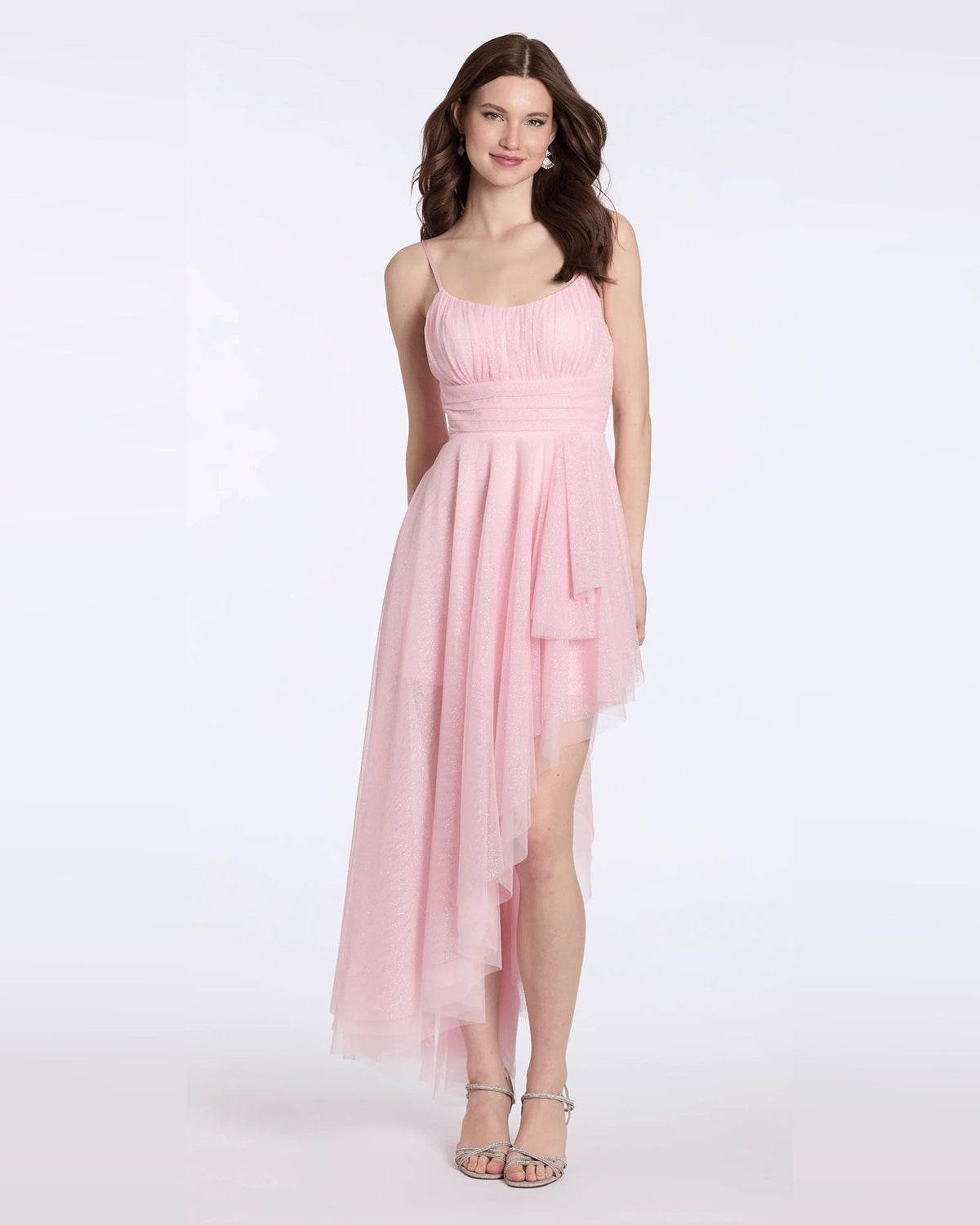 spaghetti strap a-line maxi homecoming dress - image 6