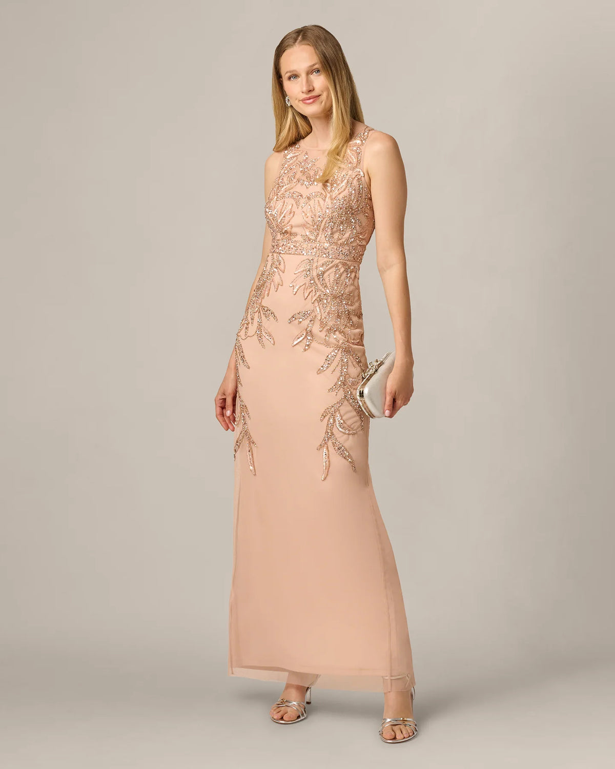 Sleeveless Sheath Maxi Mother of the Bride Dress for Formal Ceremony