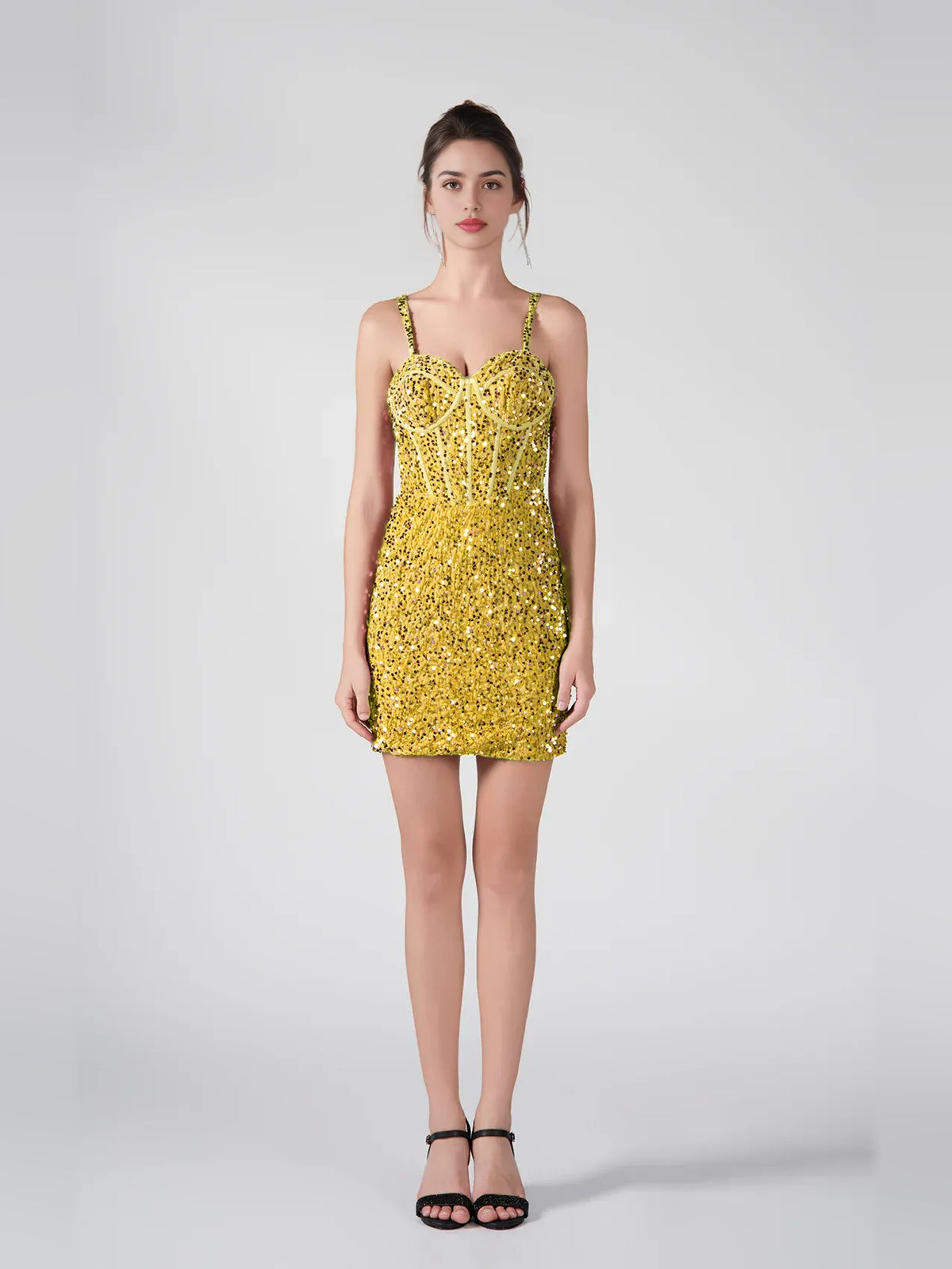 Corset Sequin Sweetheart Bodycon Mini Homecoming Dress for Dinner Event