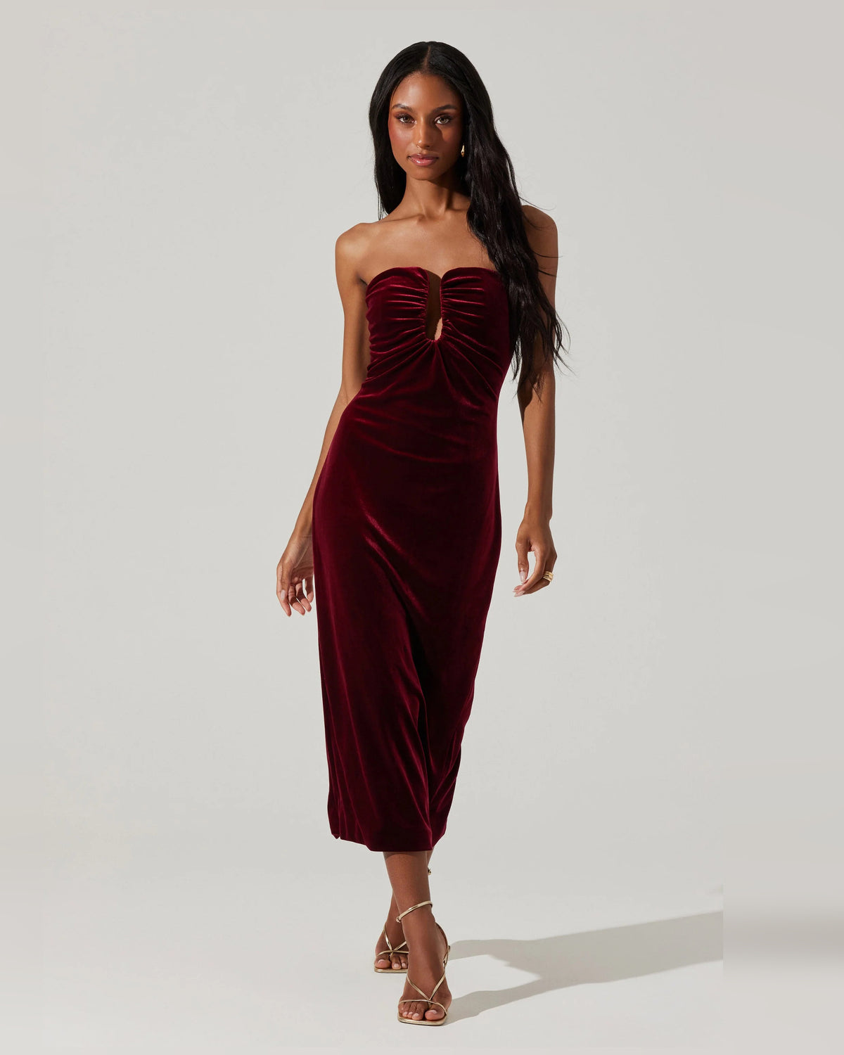 Sweetheart A-Line Midi Formal Dress for Garden Reception