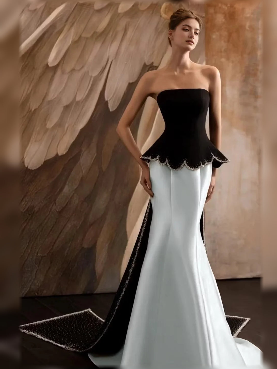 Strapless Mermaid Floor-Length Formal Dress