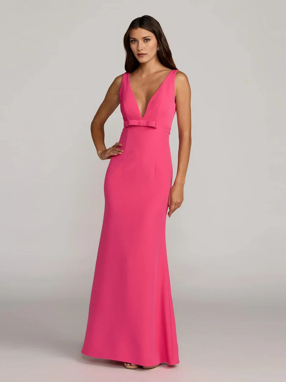 V Neck Mermaid Floor-Length Formal Dress