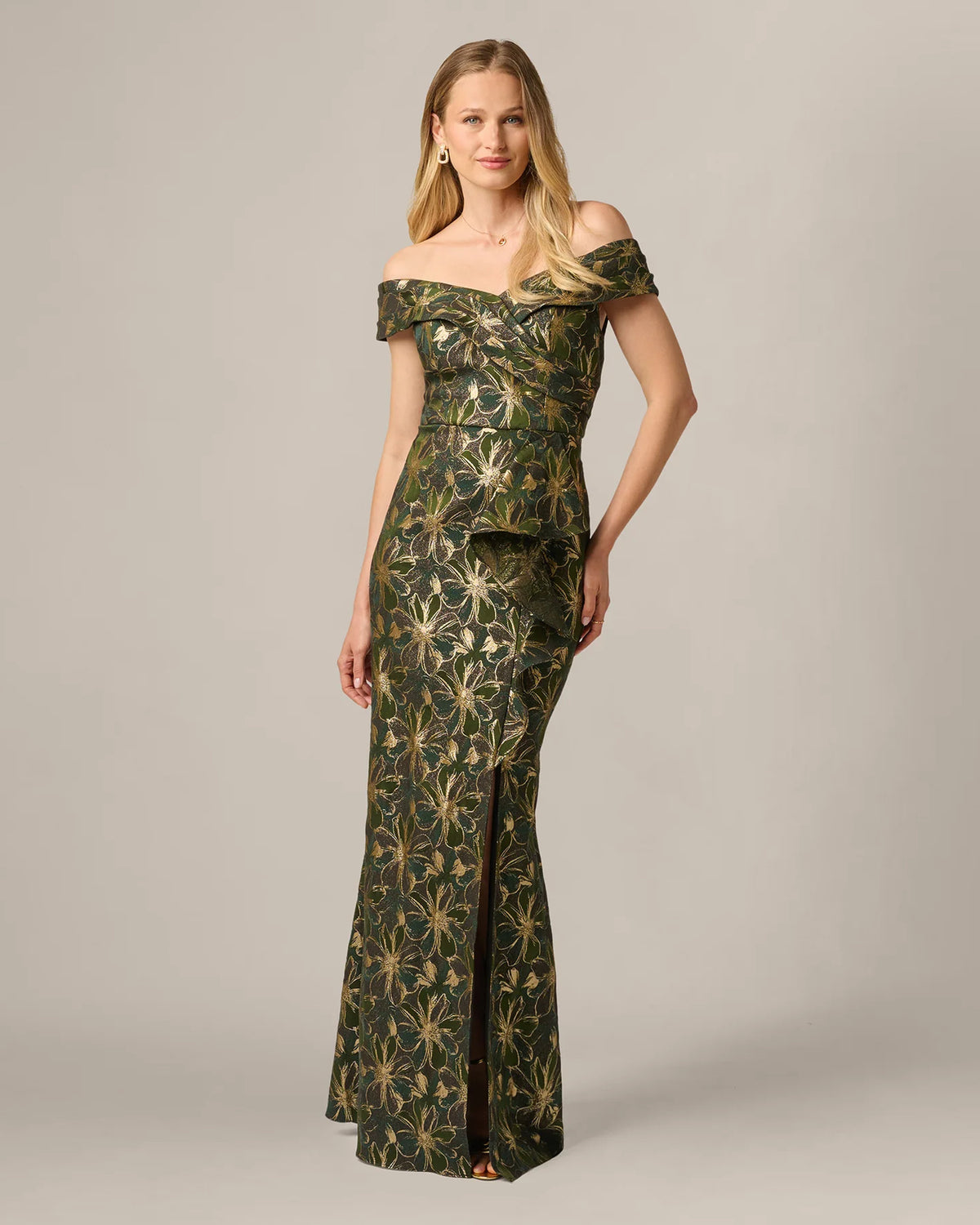 Off-Shoulder A-Line Maxi Mother of the Bride Dress for Destination Wedding