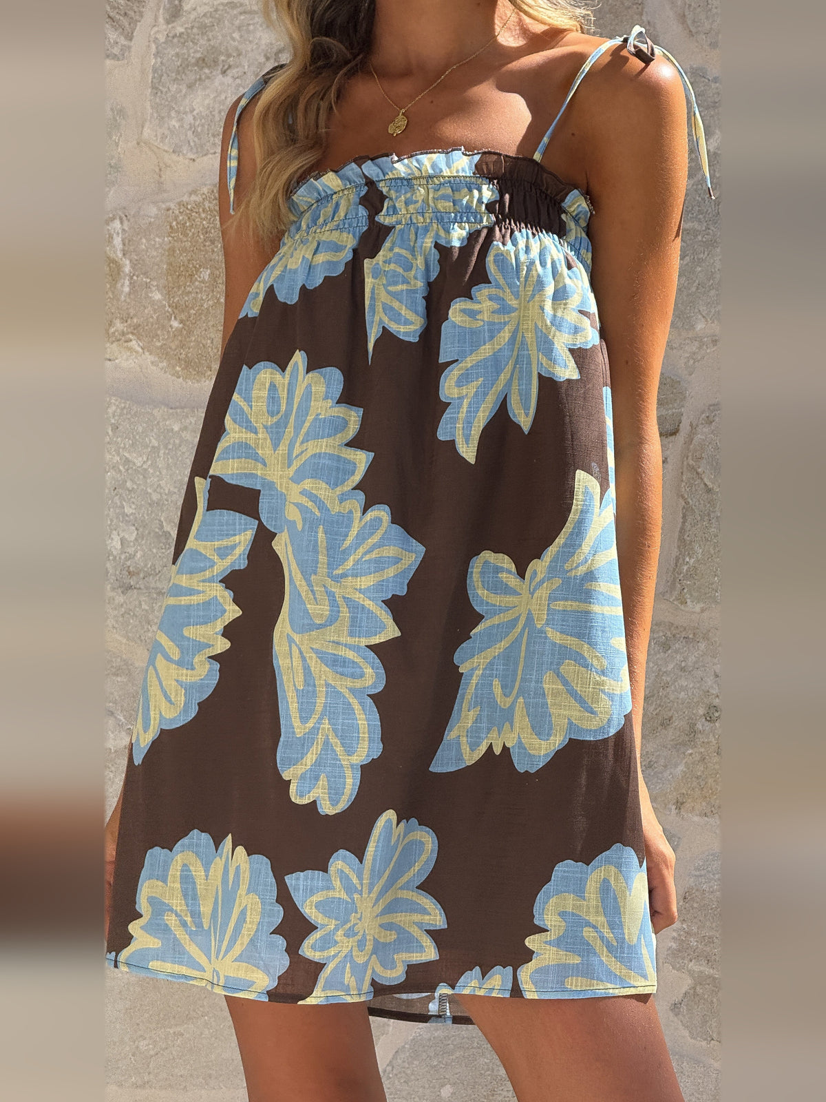 Floral Mini Homecoming Dress for Garden Reception