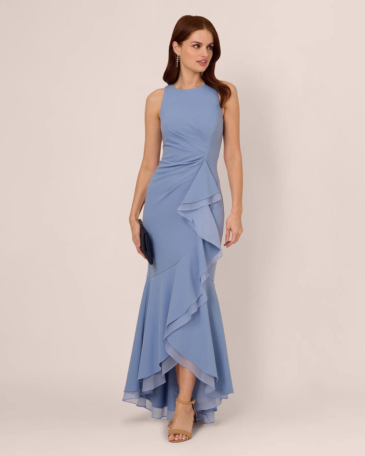 Halter Neck A-Line Maxi Mother of the Bride Dress for Formal Ceremony