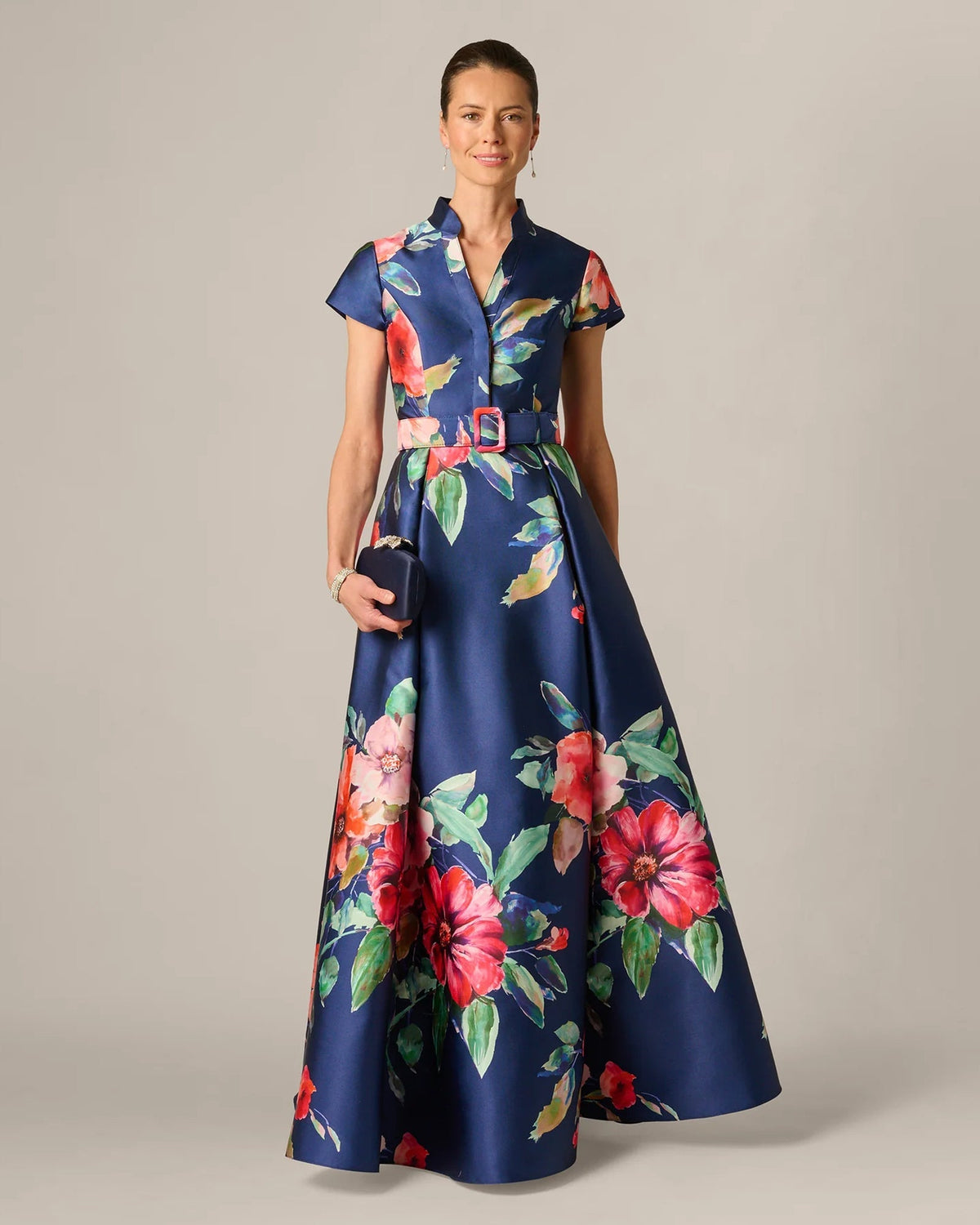 spaghetti strap a-line maxi mother of the bride dress - image 9