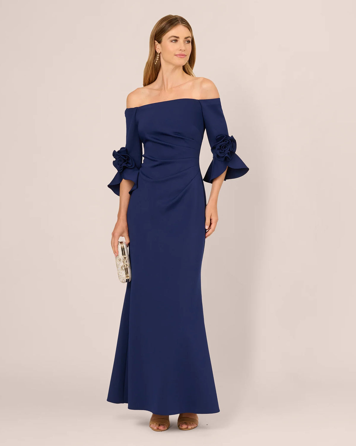 Off-Shoulder A-Line Maxi Mother of the Bride Dress for Opening Night