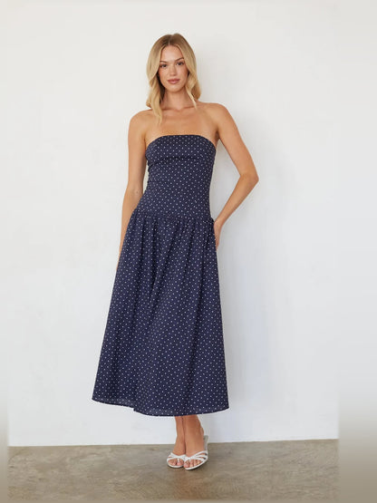 Joey Polka Dot Midi Formal Dress
