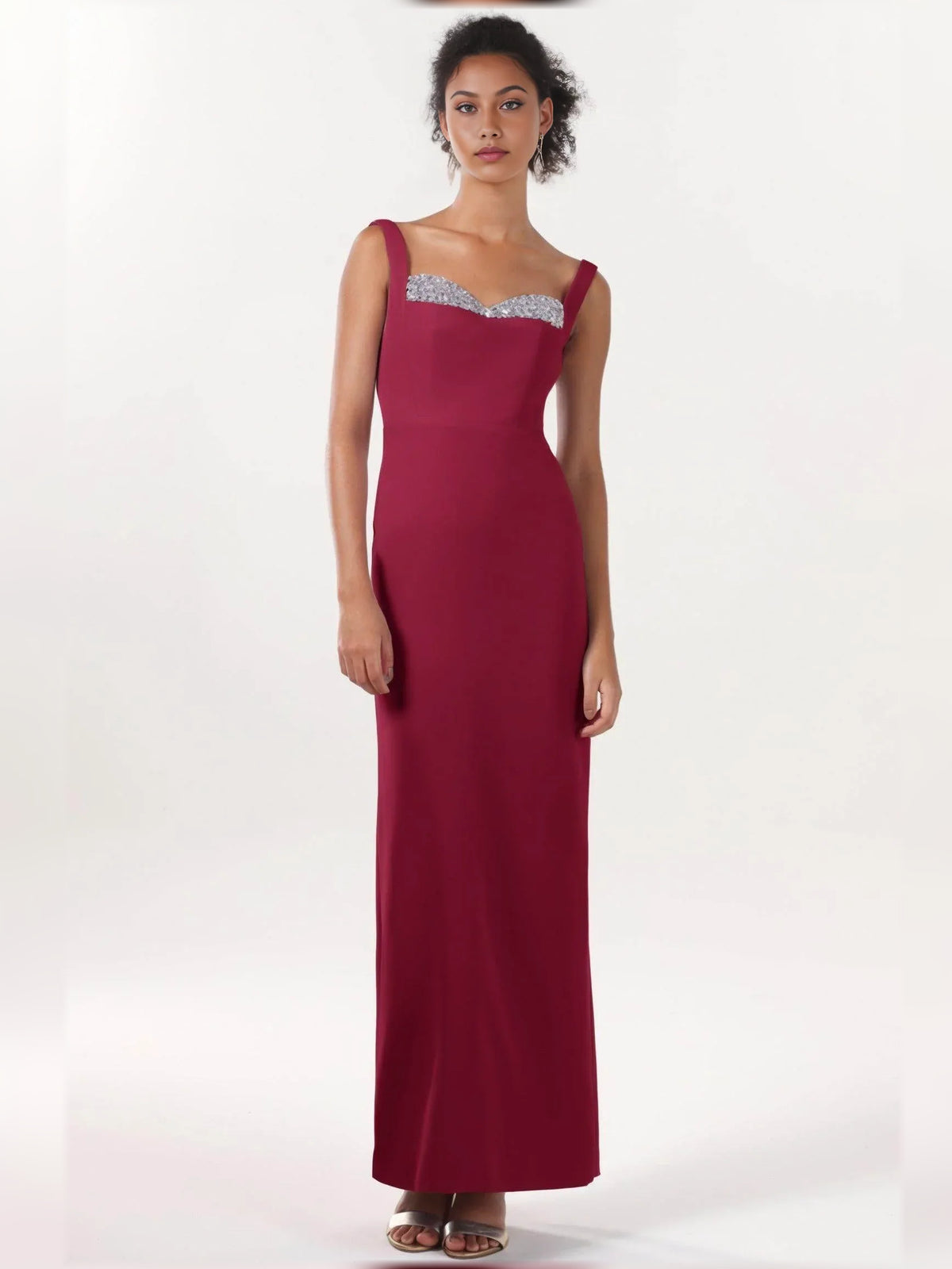 Sweetheart Slit Beading Floor-Length Formal Dress