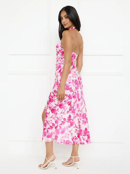 Cupid S Kiss Halter Midi Formal Dress