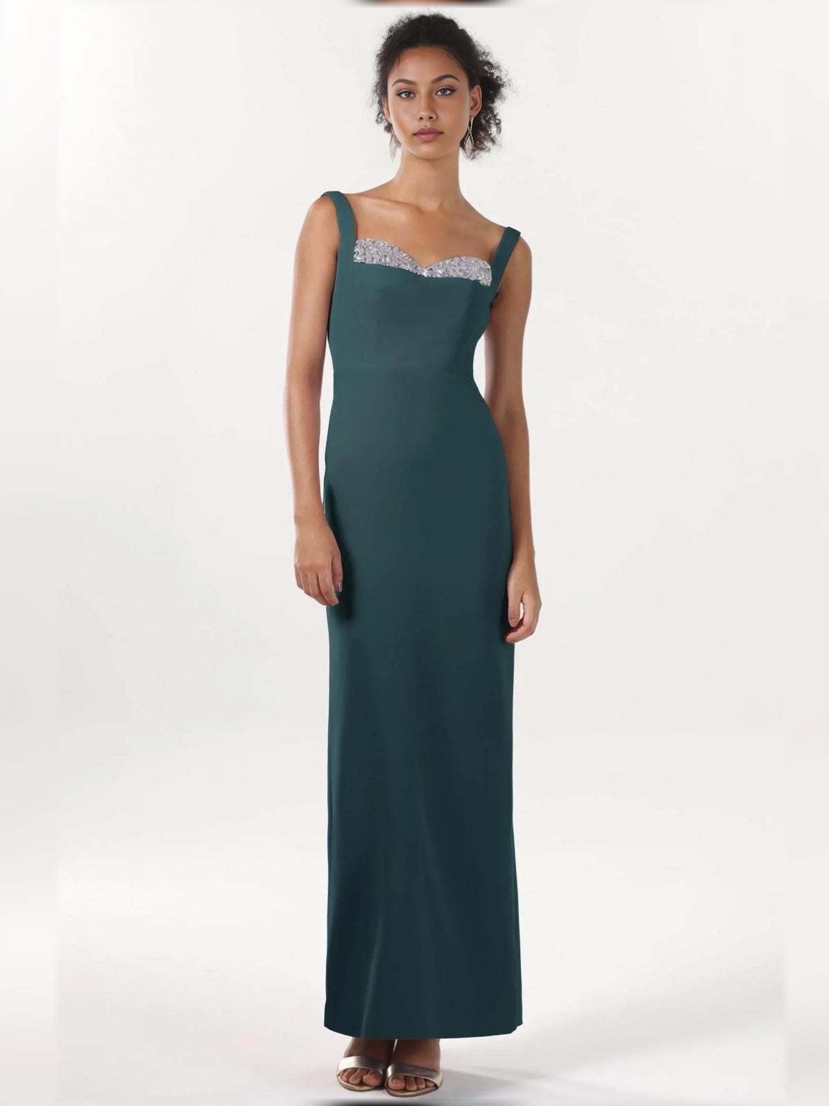 Sweetheart Slit Beading Floor-Length Formal Dress