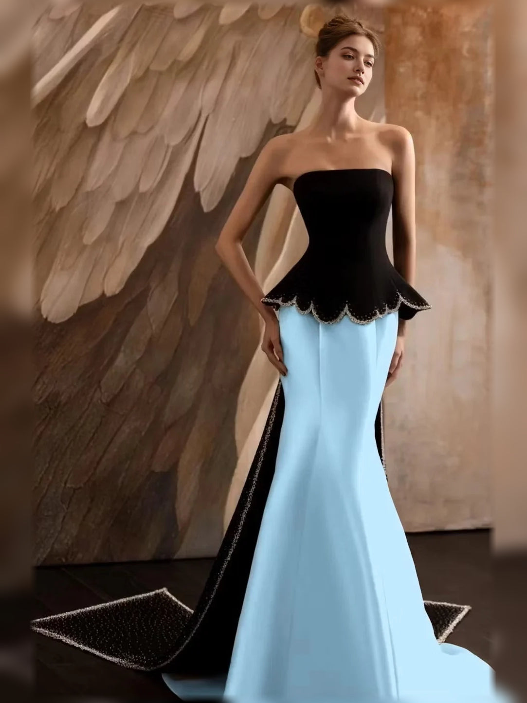 Strapless Mermaid Floor-Length Formal Dress
