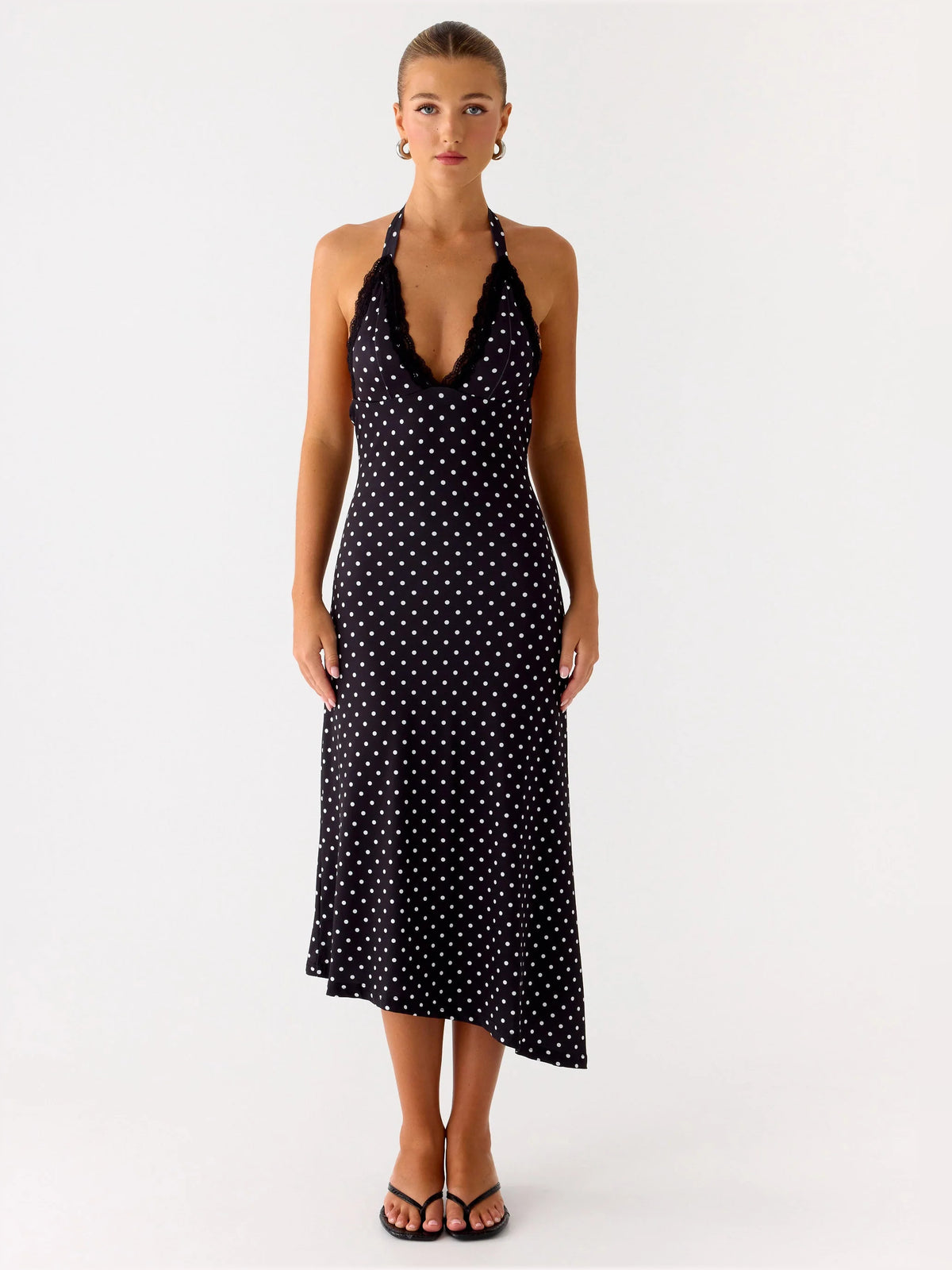 Illuminate Halter Midi Formal Dress