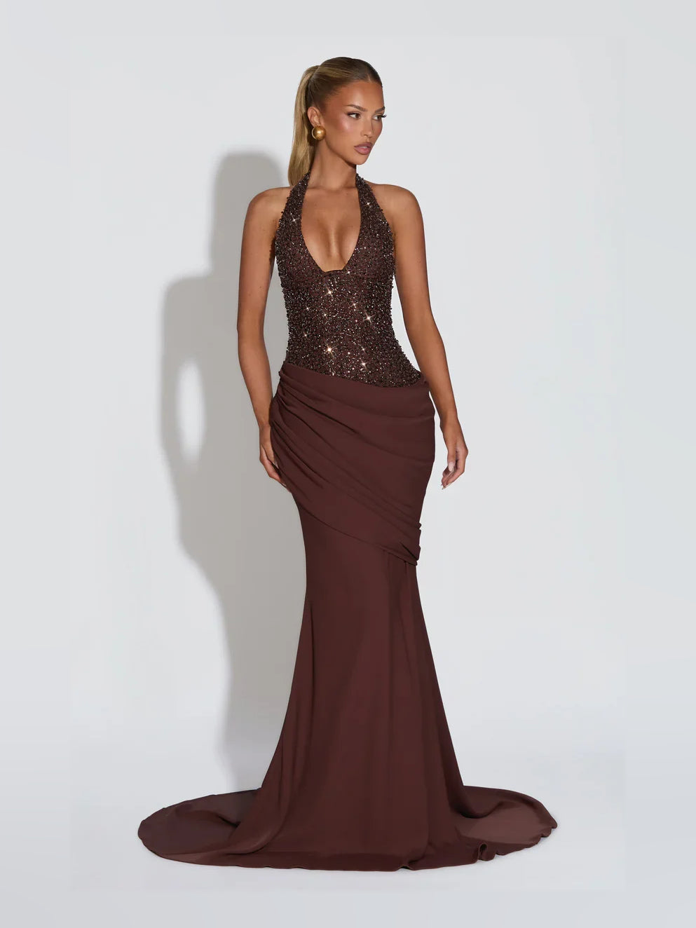 Ruched Corset Sweetheart Mermaid Maxi Prom Dress for Charity Ball