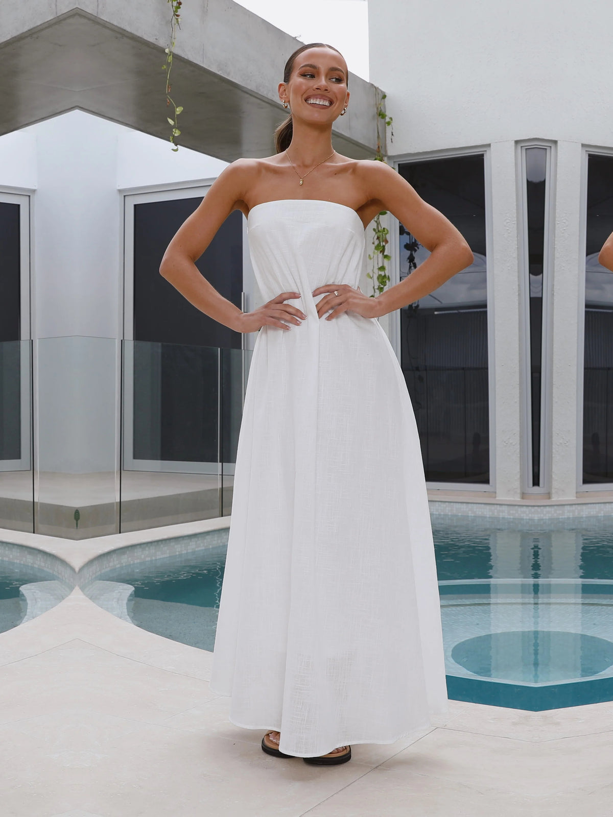 Strapless A-Line Maxi Connie Formal Dress