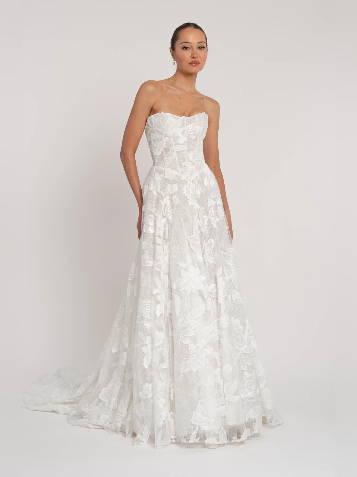 Corset Embroidered Sweetheart A-Line Floor-Length Formal Dress for Anniversary Dinner